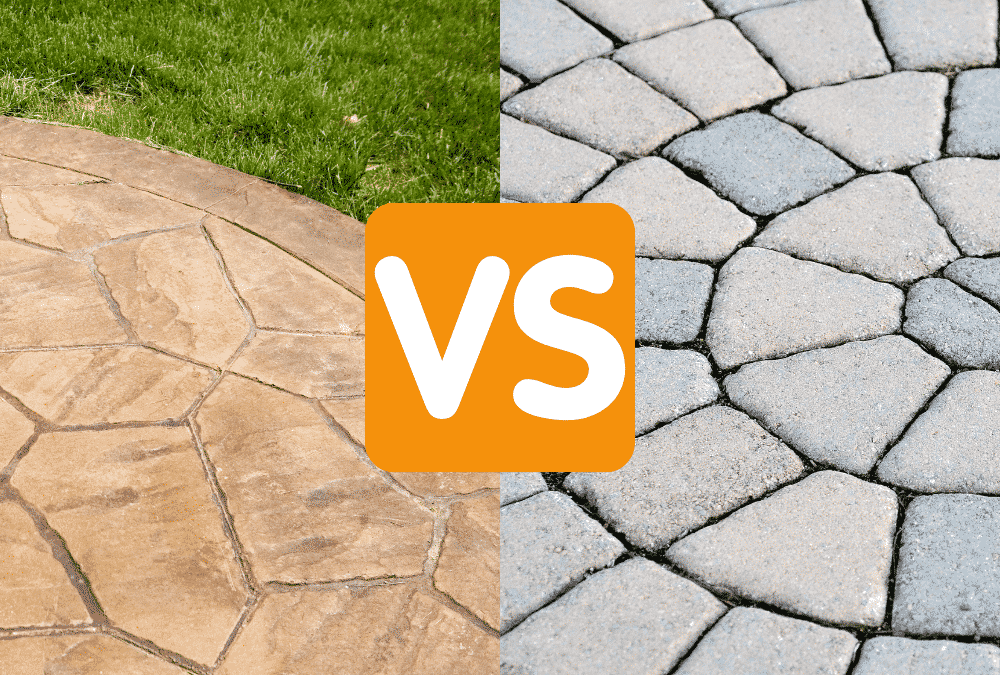 Stamped Concrete vs. Pavers